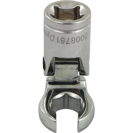 Dynamic Tools 3/8"Dr Metric 11mm Flex Head, Crow Foot Flare Nut Socket, Chrome D008761